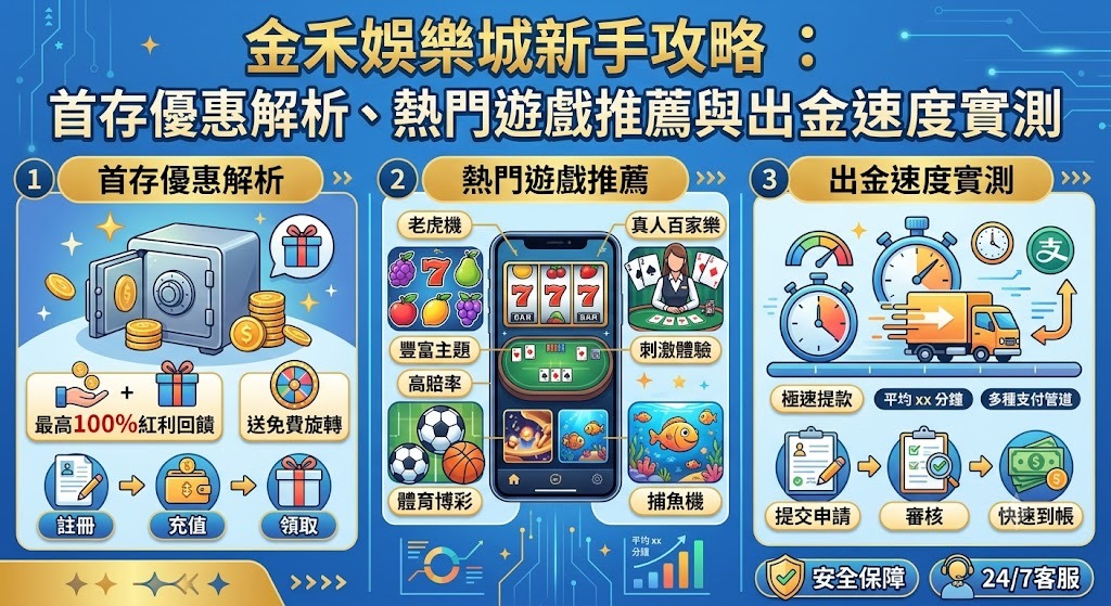 搶先體驗熱門遊戲！馬上加入金禾娛樂城，開啟你的贏錢之旅！